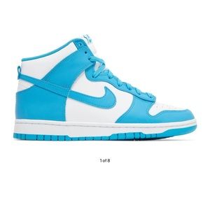 Nike dunk laser blue high tops men’s size 8 women’s size 9.5